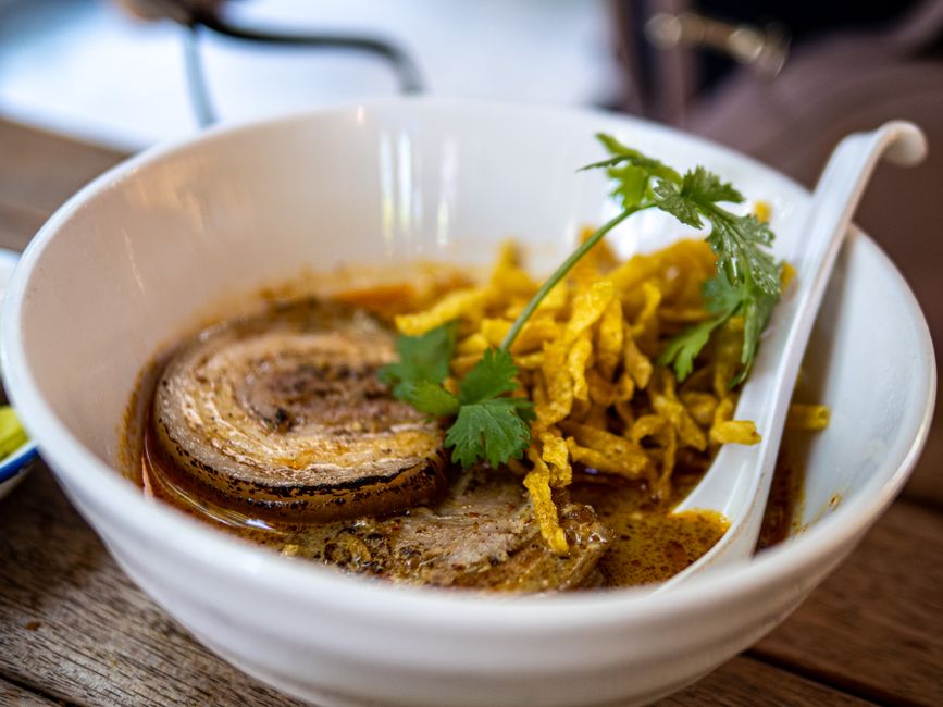 Khao Soi at Khao Soi Khun Yai Chiang Mai Thailand